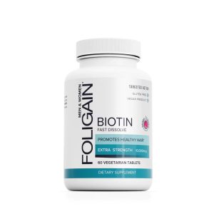 Біотин для росту волосся 10 000 мк Foligain Biotin, 60 капсул