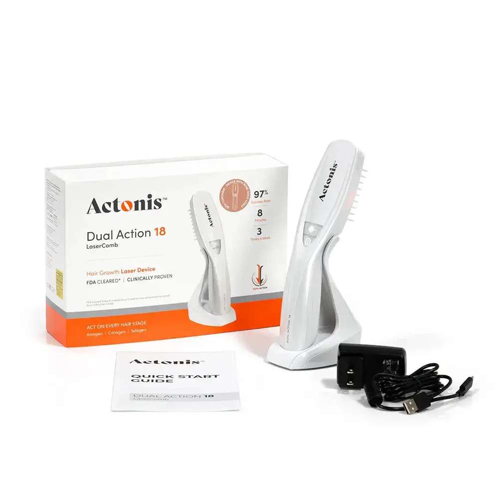 HAIRMAX Actonis™ Dual Action 18 лазерная расчёска для стимуляции роста волос (замена LaserComb Ultima 12)